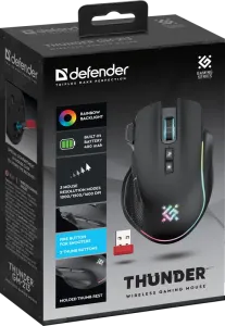 Defender - Mouse pentru jocuri fără fir Thunder GM-213