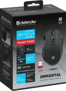 Defender - Mouse pentru jocuri fără fir Immortal GM-421
