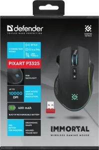 Defender - Mouse pentru jocuri fără fir Immortal GM-421