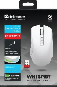 Defender - Mouse pentru jocuri fără fir Whisper GM-209
