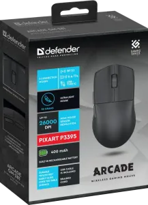 Defender - Mouse pentru jocuri fără fir Arcade GM-381