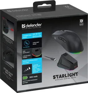 Defender - Mouse pentru jocuri fără fir Starlight GM-186