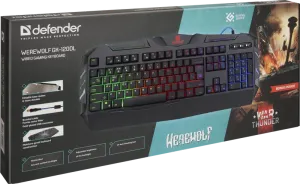 Defender - Tastatură pentru jocuri cu fir Werewolf GK-120DL