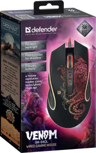Defender - Mouse pentru jocuri cu fir Venom GM-640L