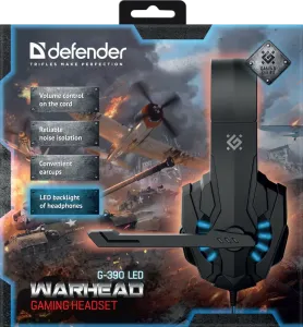 Defender - Garnitură pentru jocuri Warhead G-390 LED