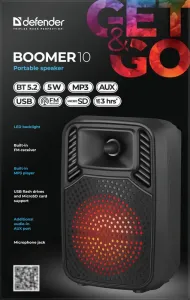 Defender - Sistem audio portabil Boomer 10
