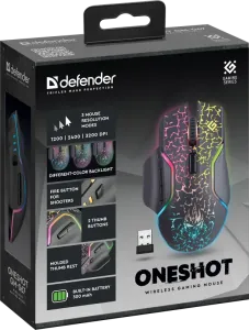 Defender - Mouse pentru jocuri fără fir Oneshot GM-067