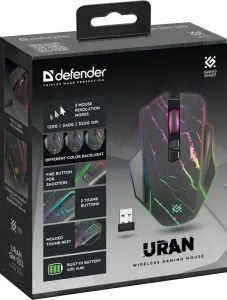 Defender - Mouse pentru jocuri fără fir Uran GM-503