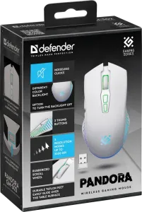 Defender - Mouse pentru jocuri fără fir Pandora GM-502