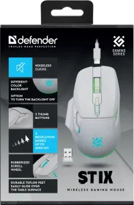 Defender - Mouse pentru jocuri fără fir Stix GM-009