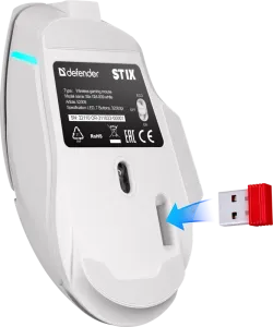 Defender - Mouse pentru jocuri fără fir Stix GM-009