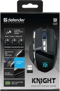 Defender - Mouse pentru jocuri fără fir Knight GM-885